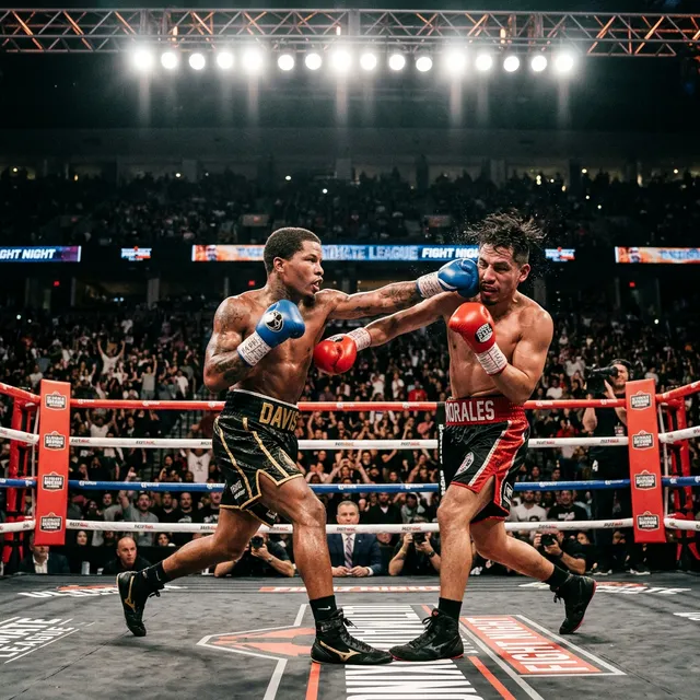Premium IPTV UK boxing in a lit ring